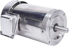 Leeson - 2 Max hp, 1,800 Max RPM, Premium Efficient Electric AC DC Motor - 230/460 V Input, Three Phase, 145TC Frame, C-Face Mount, TEFC Enclosure - Makers Industrial Supply