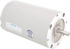 Leeson - 1 Max hp, 850 Max RPM, Electric AC DC Motor - 208-230/460 V Input, Three Phase, 56C Frame, C-Face Mount, TEAO Enclosure - Makers Industrial Supply