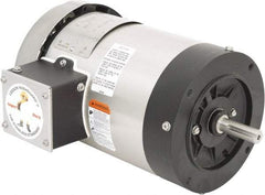 Leeson - 1 Max hp, 1,800 Max RPM, Premium Efficient Electric AC DC Motor - 230/460 V Input, Three Phase, 56C Frame, C-Face Mount, TEFC Enclosure - Makers Industrial Supply