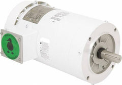 Leeson - 2 Max hp, 1,800 Max RPM, Premium Efficient Electric AC DC Motor - 230/460 V Input, Three Phase, 145TC Frame, C-Face Mount, TEFC Enclosure - Makers Industrial Supply