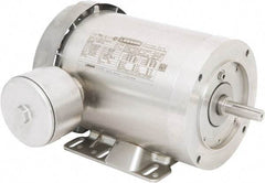 Leeson - 1 Max hp, 1,800 Max RPM, Premium Efficient Electric AC DC Motor - 230/460 V Input, Three Phase, 56C Frame, C-Face with Base Mount, TEFC Enclosure - Makers Industrial Supply