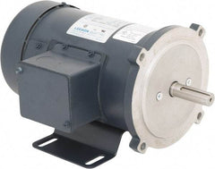 Leeson - 1/2 Max hp, 2,500 Max RPM, DC Electric AC DC Motor - 115 V Input, SS56C Frame, C-Face with Base Mount, TEFC Enclosure - Makers Industrial Supply