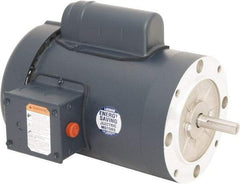 Leeson - 3/4 Max hp, 1,500 Max RPM, Electric AC DC Motor - 110/220 V Input, Single Phase, 56C Frame, C-Face Mount, TEFC Enclosure - Makers Industrial Supply