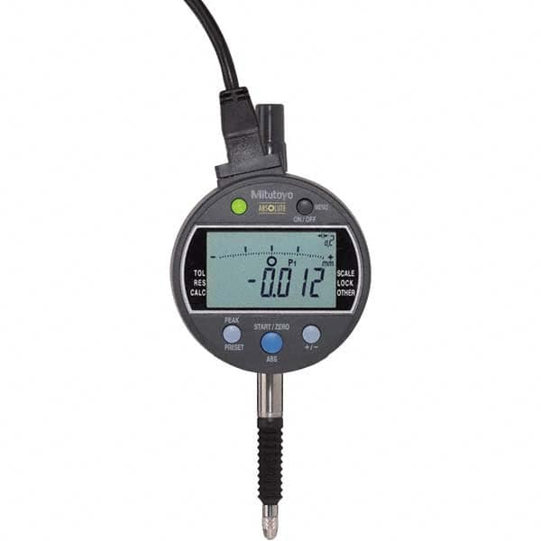 Mitutoyo - Electronic Drop Indicators Minimum Measurement (mm): 0 Maximum Measurement (mm): 12.70 - Makers Industrial Supply