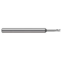 Harvey Tool - Square End Mills; Mill Diameter (Decimal Inch): 0.0400 ; Length of Cut (Decimal Inch): 0.0600 ; Material: Solid Carbide ; Finish/Coating: Uncoated ; Shank Diameter (Inch): 1/8 ; Single or Double End: Single - Exact Industrial Supply