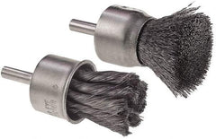 Camel Grinding Wheels - 3/4" Brush Diam, Crimped, End Brush - 1/4" Diam Shank, 1/4" Pilot Diam - Makers Industrial Supply