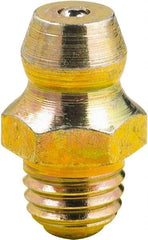 lumax - 0° Head Angle, M8x1 Metric Steel Taper Thread Grease Fitting - Zinc Plated Finish - Makers Industrial Supply