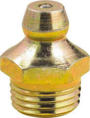 lumax - 0° Head Angle, M10x1 Metric Steel Taper Thread Grease Fitting - Zinc Plated Finish - Makers Industrial Supply