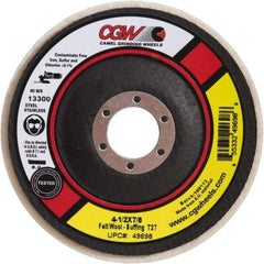 Camel Grinding Wheels - 5" Diam x 1/2" Thick Unmounted Buffing Wheel - 1 Ply, Polishing, 7/8" Arbor Hole, Soft Density - Makers Industrial Supply