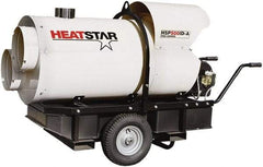 Heatstar - 400,000 BTU Rating, Kerosene/Diesel Indirect Fired Forced Air Heater - 10,000 Sq Ft Max Heating Area, 46 Gal Capacity, Fuel with Diesel, Kerosene, JP-8 & Jet8 - Makers Industrial Supply