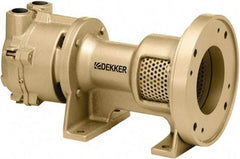 DEKKER Vacuum Technologies - 29 Hg Max, 1-1/2" ANSI 150# RF Flanged Inlet & Discharge, Single Stage Liquid Ring Vaccum Pump - 75 CFM, 5 hp, Cast Iron Housing, 316 Stainless Steel Impeller, 1,750 RPM, 230/460 Volts - Makers Industrial Supply