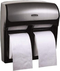 Kimberly-Clark Professional - Standard Four Roll Plastic Toilet Tissue Dispenser - 12-5/16" Wide x 13-9/16" High x 6-7/8" Deep, Gray - Makers Industrial Supply