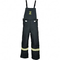 Oberon - Size XL, Black, Zippered with Flap, Arc Flash Bib Overall - 46" Chest, Aramid - Makers Industrial Supply