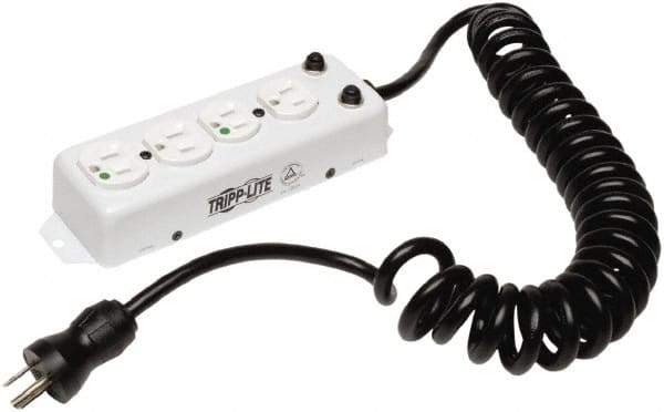 Tripp-Lite - 4 Outlets, 120 VAC15 Amps, 10' Cord, Power Outlet Strip - Keyhole, Tab Mount, 5-15 NEMA Configuration, 8.4" Strip - Makers Industrial Supply