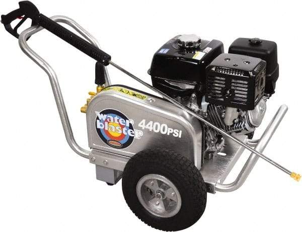 Simpson - Gas, 13 hp, 4,400 psi, 4 GPM, Cold Water Pressure Washer - AAA Triplex, 50' x 3/8" Hose - Makers Industrial Supply