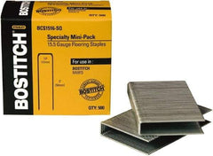 Stanley Bostitch - 2" Long x 1/2" Wide, 16 Gauge Crowned Construction Staple - Grade S4 Steel, Chisel Point - Makers Industrial Supply