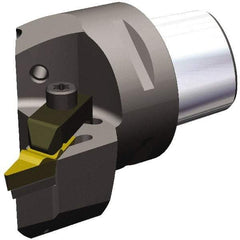 Kennametal - Left Hand Cut, Size PSC50, VC.. 1604 & VP..332 Insert Compatiblity, External Modular Turning & Profiling Cutting Unit Head - 35mm Ctr to Cutting Edge, 62mm Head Length, Through Coolant, Series Top Notch - Makers Industrial Supply