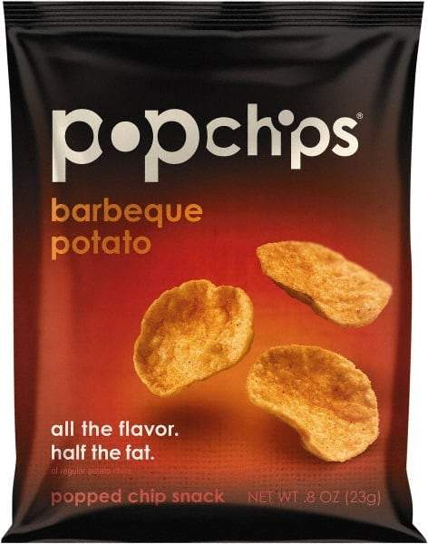 PopChips - Potato Chips - Potato Chips, BBQ Flavor, .8 oz Bag, 24/Carton - Makers Industrial Supply