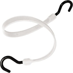 The Better Bungee - Stretch Tie Downs; Type: Heavy Duty Bungee Strap ; End Type: Molded Nylon Hook End ; Color: White ; Fractional Overall Lengths: 36 - Exact Industrial Supply