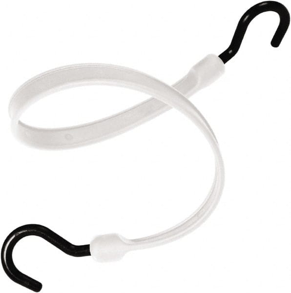 The Better Bungee - Stretch Tie Downs; Type: Heavy Duty Bungee Strap ; End Type: Molded Nylon Hook End ; Color: White ; Fractional Overall Lengths: 18 - Exact Industrial Supply