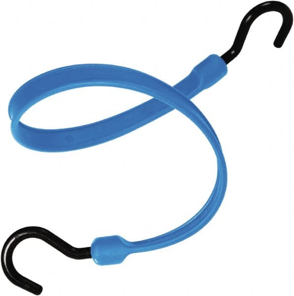 The Better Bungee - Stretch Tie Downs; Type: Heavy Duty Bungee Strap ; End Type: Molded Nylon Hook End ; Color: Blue ; Fractional Overall Lengths: 12 - Exact Industrial Supply