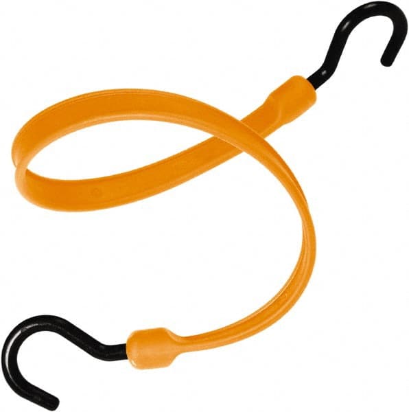 The Better Bungee - Stretch Tie Downs; Type: Heavy Duty Bungee Strap ; End Type: Molded Nylon Hook End ; Color: Orange ; Fractional Overall Lengths: 12 - Exact Industrial Supply