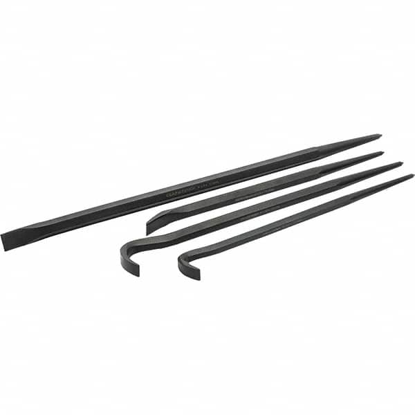 GearWrench - 4 Piece Rolling Head Pry Bar Set - Includes 15, 16, 18 & 24" Lengths - Makers Industrial Supply