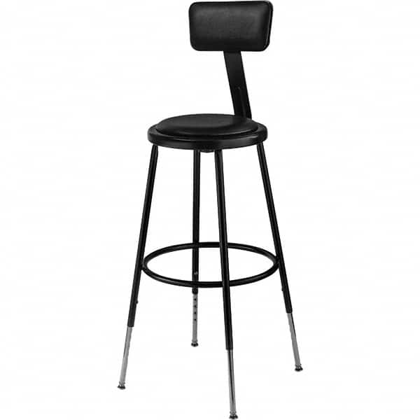 NPS - Swivel & Adjustable Stools Type: Adjustable Height Stool Base Type: Steel - Makers Industrial Supply