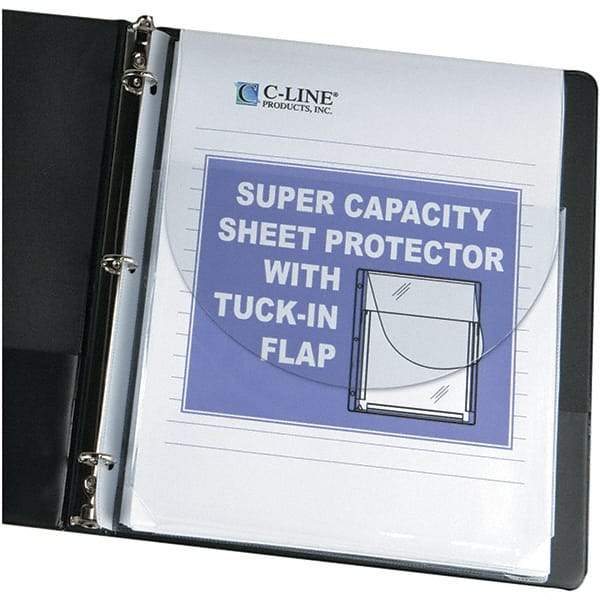 C-LINE - 10 Piece Clear Sheet Protectors-Ring Binder - 11" High x 8-1/2" Wide - Makers Industrial Supply