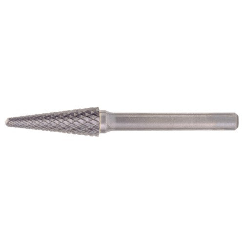 SL-3 Double Cut Solid Carbide Bur-Included Angle Shape - Exact Industrial Supply