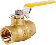 Legend Valve - 1-1/2" Pipe, Full Port, Brass Full Port Ball Valve - 2 Piece, FNPT x FNPT Ends, Lever Handle, 600 WOG, 150 WSP - Makers Industrial Supply