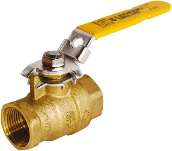 Legend Valve - 3/4" Pipe, Full Port, Brass Full Port Ball Valve - 2 Piece, FNPT x FNPT Ends, Locking Lever Handle, 600 WOG, 150 WSP - Makers Industrial Supply