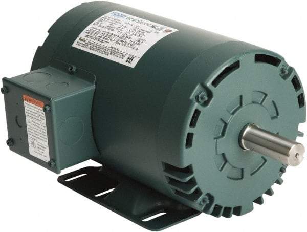 Leeson - 1 Max hp, 1,800 Max RPM, Premium Efficient Electric AC DC Motor - 230/460 V Input, Three Phase, 56HZ Frame, 7/8" Shaft Diam, Rigid Base Mount, ODP Enclosure - Makers Industrial Supply