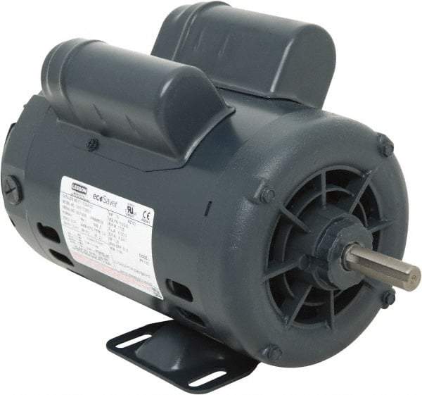 Leeson - 3/4 Max hp, 1,800 Max RPM, Premium Efficient Electric AC DC Motor - 115/230 V Input, Single Phase, 56 Frame, 5/8" Shaft Diam, Rigid Base Mount, ODP Enclosure - Makers Industrial Supply