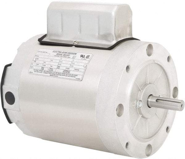 Leeson - 3/4 Max hp, 1,800 Max RPM, Electric AC DC Motor - 115/208-230 V Input, Single Phase, 56C Frame, 5/8" Shaft Diam, C-Face Mount, TENV Enclosure - Makers Industrial Supply