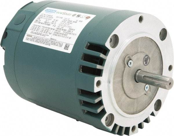 Leeson - 3/4 Max hp, 1,800 Max RPM, Premium Efficient Electric AC DC Motor - 230/460 V Input, Three Phase, 56C Frame, 5/8" Shaft Diam, C-Face Mount, ODP Enclosure - Makers Industrial Supply