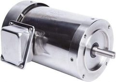 Leeson - 1-1/2 Max hp, 1,800 Max RPM, Premium Efficient Electric AC DC Motor - 230/460 V Input, Three Phase, 56C Frame, 5/8" Shaft Diam, C-Face Mount, TEFC Enclosure - Makers Industrial Supply