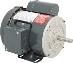 Leeson - 1/3 Max hp, 1,800 Max RPM, Electric AC DC Motor - 115/208-230 V Input, Single Phase, 56 Frame, 5/8" Shaft Diam, Rigid Base Mount, TEFC Enclosure - Makers Industrial Supply