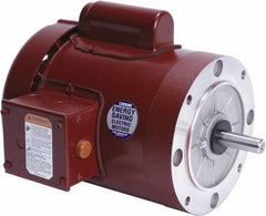 Leeson - 1 Max hp, 1,800 Max RPM, Electric AC DC Motor - 115/208-230 V Input, Single Phase, 56C Frame, 5/8" Shaft Diam, C-Face Mount, TEFC Enclosure - Makers Industrial Supply