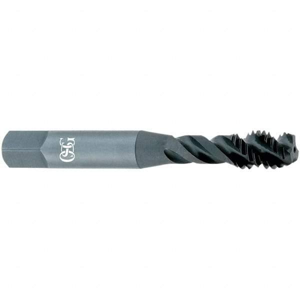 OSG - 3/4-10 UNC, 4 Flute, 4° Helix, Semi-Bottoming Chamfer, Oxide Finish, Powdered Metal Spiral Flute STI Tap - Right Hand Flute, 4-11/16" OAL, 0.697" Shank Diam, 2-7/32" Thread Length, 3B Class of Fit, Series 315 - Exact Industrial Supply