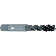 OSG - 3/4-10 UNC, 4 Flute, 4° Helix, Semi-Bottoming Chamfer, Oxide Finish, Powdered Metal Spiral Flute STI Tap - Right Hand Flute, 4-11/16" OAL, 0.697" Shank Diam, 2-7/32" Thread Length, 3B Class of Fit, Series 315 - Exact Industrial Supply