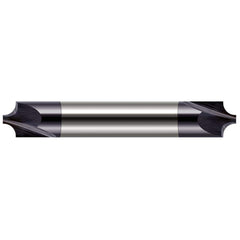 Harvey Tool - 0.014" Radius, 1/8" Diam, 2 Flute Solid Carbide Corner Rounding End Mill - Exact Industrial Supply