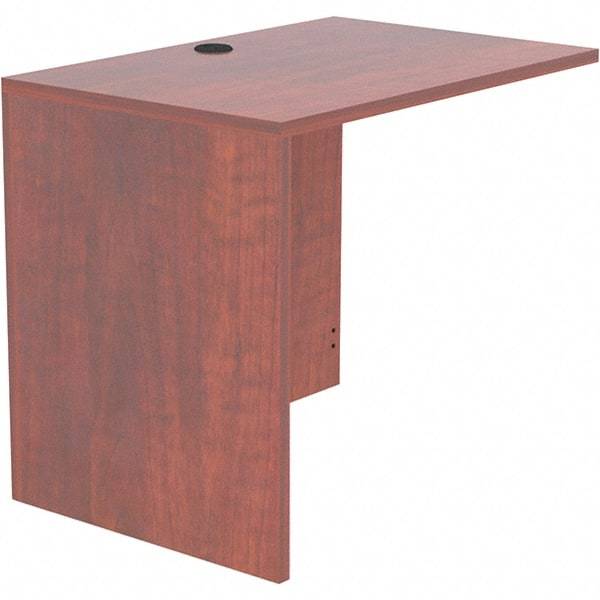 ALERA - Woodgrain Laminate Return/Bridge Shell Desk - 35" Wide x 23-5/8" Deep x 29-5/8" High, Medium Cherry - Makers Industrial Supply