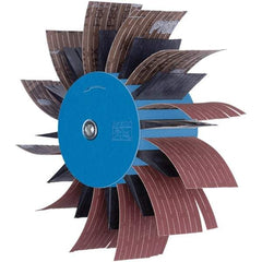 PFERD - 7" Diam x 2" Face Width, Aluminum Oxide Coated Mounted Flap Wheel - 3/8" Shank Mount, 3,500 Max RPM - Makers Industrial Supply