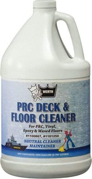 Werth Sanitary Supply - 1 Gal Plastic Bottle Floor Cleaner - Use on All Types of Flooring - Makers Industrial Supply