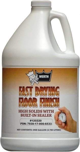 Werth Sanitary Supply - 1 Gal Plastic Bottle Floor Coating - Use on Resilient Tile, Vinyl Tile - Makers Industrial Supply