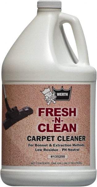 Werth Sanitary Supply - 1 Gal Plastic Bottle Carpet Cleaner - Fresh Scent, Use on Carpet Cleaning - Makers Industrial Supply