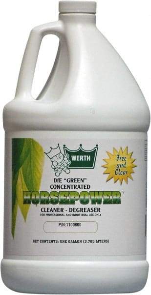 Werth Sanitary Supply - 1 Gal Bottle Cleaner/Degreaser - Liquid, Biodegradable Cleaner & Degreaser, Butyl-Free, Phosphate-Free, Water-Based, No VOC, Unscented - Makers Industrial Supply