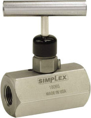 TK Simplex - 3/8 Inlet Steel Hydraulic Control Valve - 3/8 Thread, 10,000 psi, 1.26" Wide x 2-1/2" Long, 0.44 CV Rate - Makers Industrial Supply