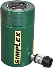 TK Simplex - 4" Stroke, 55 Ton Portable Hydraulic Single Acting Cylinder - 11.04 Sq In Effective Area, 44.16 Cu In Oil Capacity, 8.94 to 12.94" High, 3.13" Cyl Bore Diam, 3-3/4" Plunger Diam, 10,000 Max psi - Makers Industrial Supply